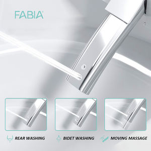 Grand bidet intelligent en céramique monobloc pour toilettes à chasse automatique confortables désodorisant au sol pour salle de bain - Product Image 6