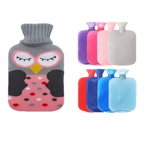 Cartoon owl knitted PVC hot water <b>bottle</b>, thickened, explosion-proof, water-filling, a great gift for women to <b>warm</b> their waist. - Product Image 5