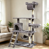 En gros, Arbre à chat moderne, luxueux, écologique, personnalisé, en carton, avec grand condo pour animaux en peluche et griffoir en bois de sisal naturel