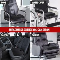 Coussin de siège, coussin en mousse à mémoire de forme, chaise de bureau ergonomique, coussin de siège de voiture, coussin de siège de fauteuil roulant, soulagement des douleurs dorsales