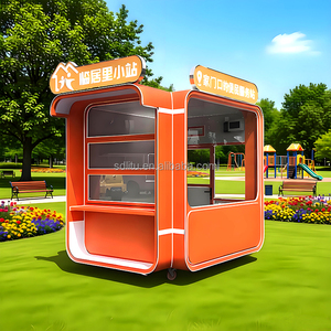 Kiosque de service mobile extérieur personnalisé en gros, stand de vente préfabriqué sur roues pour parcs, places publiques et espaces publics - Product Image 1
