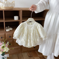 Robe-combinaison en dentelle pour bébé fille, style princesse, pour l'automne, pour les 100 jours et le 1er anniversaire, style coréen