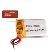 Batteria al Litio Ricaricabile Certificata CE IEC, UN38.3, 402030 Polimero 3.7V 150mAh/200mAh, Lunga Durata per Dispositivi di Bellezza e Cuffie