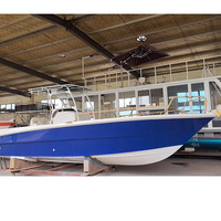 Yacht de 28ft bateau de pêche au thon en fibre de verre offshore bateau de pêche à console centrale de 28FT bateau de pêche commercial