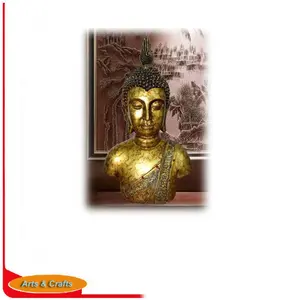 Polyresin הסיני בודהה נרות צלמית קטן זהב בודהה פסל