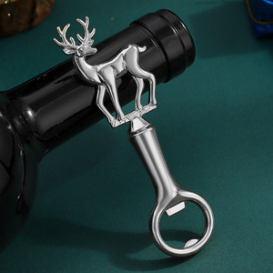 Ouvre-bouteille en alliage de zinc doré et argenté, cadeau de Noël, ouvre-bouteille pour fête - Product Image 4