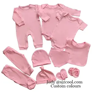 Gots chứng nhận cotton hữu cơ trẻ sơ sinh quần áo trẻ em trai 0-3 tháng mới sinh ra bé Romper đồng bằng bodysuit oneise bé Quần áo Bộ