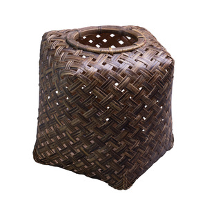 Bamboo Woven Basket Polygon Shape Standing Type For Storage Living Room <b>Office</b> Organizer Anji Origin - Product Image 5