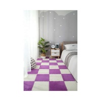 Tapis de jeu en mousse DIY, double face, pour enfants, mosaïque, à poils moyens, antidérapant, en PET, pour chambre, maison, prière, golf