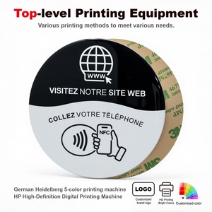 Etiqueta NFC RFID de PVC+Epoxi, Mini Etiqueta con Código QR, Logotipo Personalizado, Adhesivos Impermeables para <span class=keywords><strong>Mesa</strong></span>, para Pagos en Hoteles y <span class=keywords><strong>Reseñas</strong></span> de Google - Product Image 4
