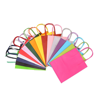 Sac cadeau en papier coloré avec poignée, sac de fête multicolore, sac pour mariage, anniversaire, baby shower, boutique, vente en gros