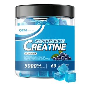 Gomitas de Creatina Monohidrato de Marca Privada OEM/ODM para Hombres y Mujeres, Creatina con Sabor y Masticable para el Crecimiento Muscular - Product Image 1