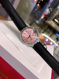 Reloj de Mujer de Lujo y Alta Calidad con Incrustaciones de Diamantes, Correa de Cuero, Movimiento Mecánico, Estilo Cartier - Product Image 2