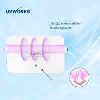 UVWORKS Mini Stérilisateur d'Eau UVC Purificateur d'Eau pour Consommateurs Taux de Réduction des Bactéries de 99,99% Sans Mercure Désinfection Sûre