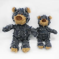 Jouet à mâcher pour chien en peluche géant, écologique, sûr et durable, en forme d'ours amusant, indestructible, avec son couineur