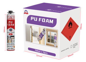 Scellant en mousse PU toutes saisons 750 ml, mousse expansive en polyuréthane pour l'étanchéité des fenêtres et des portes, multi-usages - Product Image 4