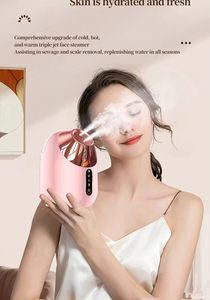 เครื่องพ่นไอน้ำนาโนสำหรับใบหน้าเครื่องพ่นไอน้ำทำความเย็นแบบพกพาทำความสะอาดได้ล้ำลึก - Product Image 4