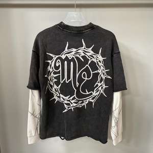 Hot Sale <b>Top</b> Quality 100% Cotton Hoodie Heavyweight Print Streetwear <b>Men's</b> Clothing Mixed Emotions <b>Long</b> <b>Sleeves</b> Hoodie for <b>Men</b> - Product Image 4