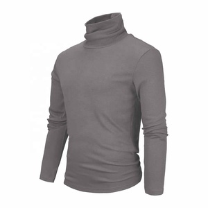 Maglietta personalizzata a collo alto da uomo in tinta unita top nero bianco abbigliamento a maniche lunghe maglietta Polo vendita calda personalizzata - Product Image 3