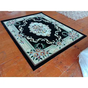奢华3D花卉设计定制地毯和地毯手工簇绒羊毛地毯客厅地毯