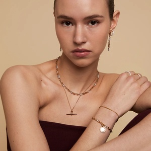 Collier barre en <span class=keywords><strong>or</strong></span> <span class=keywords><strong>vermeil</strong></span> 18 carats, <span class=keywords><strong>bijoux</strong></span> en argent sterling 925, colliers tendance, <span class=keywords><strong>bijoux</strong></span> de corps, collier personnalisé par un designer - Product Image 4