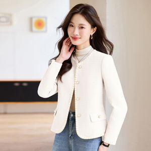 Trajes Formales de Negocios <span class=keywords><strong>para</strong></span> <span class=keywords><strong>Mujer</strong></span>, Solo Lavado en Seco, con Decoración de Botones, Chaquetas <span class=keywords><strong>para</strong></span> Entrevistas de Oficina y Desplazamientos - Product Image 2