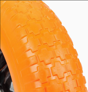 Roues de <span class=keywords><strong>brouette</strong></span> en mousse PU solide de 16 pouces 4.00 à 8 roulettes libres plates en polyuréthane pour transpalette, chariot de camping - Product Image 6
