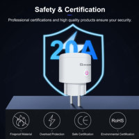 Enchufe Inteligente Europeo GIRIER OEM/ODM Disponible, Control Remoto por Aplicación Tuya, 20A 4200W, Enchufe EU ZigBee 3.0