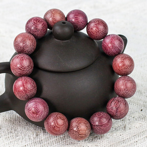 Violet Rose Sandalwood <b>Bracelet</b> 15mm Single Strand Unisex Chinese Style Jewelry - Product Image 4