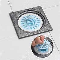Crépine de Vidange d'Évier et Couvercle de Siphon de Sol Universel Auto-Fermant en PVC, Durable et Anti-Insectes pour Cuisine et Toilettes