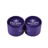 Prix compétitif, échantillon personnalisé, tubes d'emballage cylindriques ronds, boîtes en papier, boîte à bijoux ronde de luxe de petite taille, couleur violet foncé