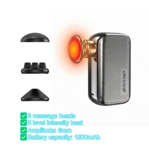 Deep Tissue Percussion <strong>Massager</strong> 3 Massage Heads 5 Speeds LED 6mm Amplitude <strong>Mini</strong> Heated Massage Gun for Muscle Pain Relief - Product Image 1