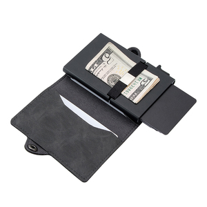 Casekey Men Slim Minimalist Bifold Business Credit Card <b>Wallet</b> RFID Blocking PU Vintage Leather Pop up Smart <b>Wallet</b> Card <b>Holder</b> - Product Image 4
