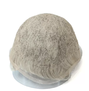 Q6 Swiss Lace Front Toupee pour hommes 100% cheveux humains avec PU et système de dentelle française - Product Image 4