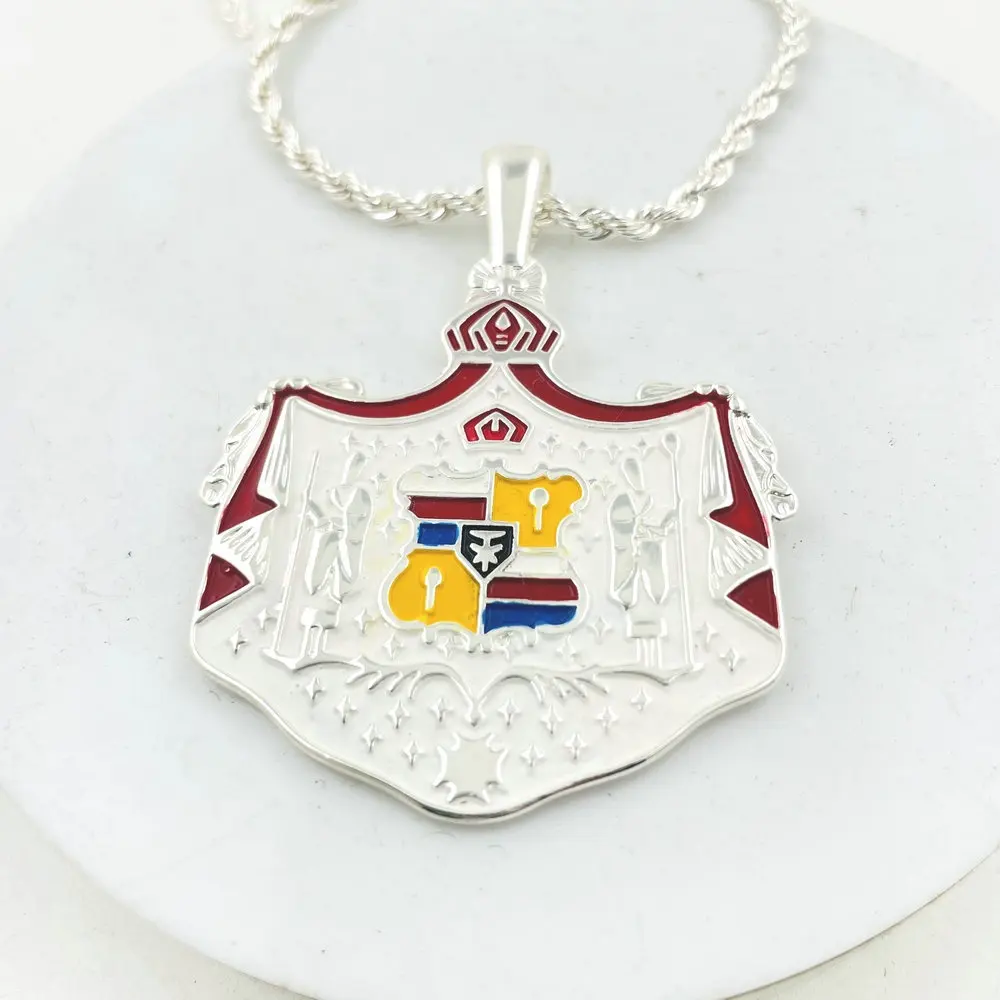 JX265 Hawaiian Coat of Arms big pendant necklace Customize personalized name enamel chain Samoa jewelry wholesale women men boy