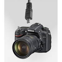 Lingable Mini 8 Pin USB kabel Data untuk Nikon D3200 D5100 D5200 5300 7200 kabel pengisi daya S2600 P520 dengan Braid Shielding