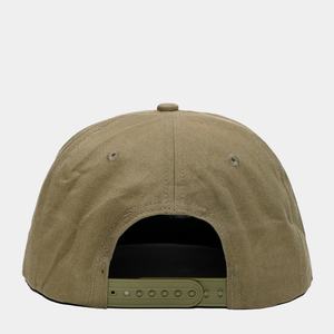 Casquette Snapback à 5 panneaux non structurée en coton tissé avec logo personnalisé OEM, visière plate avec cordon - Product Image 6