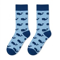 Chaussettes en coton peigné de qualité supérieure personnalisées, motif jacquard d'organismes marins, respirantes, décontractées, pour hommes et femmes