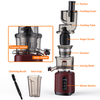 Op Maat Gemaakte Industriële Slow Juicer Grote Mond Fruit Extractor Commerciële Elektrische Stroombron Koude Pers Sap Machine Huishouden