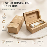 Kotak Kemasan Skincare Anti Guncangan, Kotak Hadiah Sarang Lebah Inovatif, Kardus Bergelombang Mewah Ramah Lingkungan, Dapat Didaur Ulang, Dapat Disesuaikan