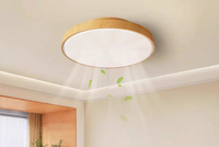 Ventilateur de plafond sans pales avec fonction de purification de l'air, design contemporain, éclairage LED RGB à télécommande pour chambre et salle à manger
