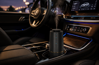 Diffuseur USB pour voiture, mini diffuseur d'huiles essentielles portable pour véhicule et maison, brume temporisée, noir mat