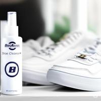 Spray nettoyant pour chaussures blanches - Élimine les taches et les odeurs pour les baskets, les chaussures, les articles de sport - Séchage rapide, formule non toxique