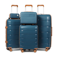 Ensemble de bagages de voyage familial léger et moderne de luxe en 3 pièces avec serrure TSA et doublure en polyester imperméable