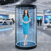 Pantalla Holográfica 3D de Humano Virtual Activada por Voz, Pod Interactivo Todo en Uno para Aplicaciones de Exhibición Empresarial en Interiores