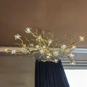 Lustre em forma de galhos para casamento, modelo de flores de árvore de casamento