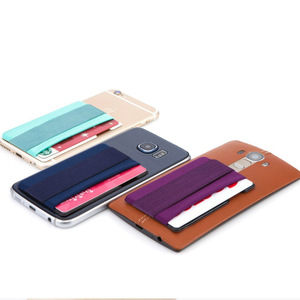 Bolsa horizontal con logo personalizado, adhesivo elástico de Lycra para la parte posterior del teléfono, accesorio para teléfono móvil, tarjetero creativo. - Product Image 1
