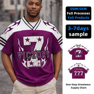 Camisetas de Hombre de Alta Gama Hengtai, Estilo Hip Hop, Cuello en V, Talla Grande, 200gsm Poliéster, Camisetas de Verano para Hombre - Product Image 1