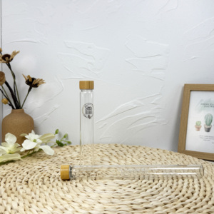 Hot Bán 50Ml 100Ml Rõ Ràng Xi Lanh Cao Thủy Tinh Borosilicate Kiểm Tra Ống Rượu Vang Lưu Trữ Miễn Phí Tùy Chỉnh Nhôm Nắp Vặn - Product Image 2