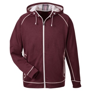 Sweat à capuche zippé léger et respirant en coton 100% avec impression de logo personnalisée pour homme, vêtements d'extérieur pour homme - Product Image 2